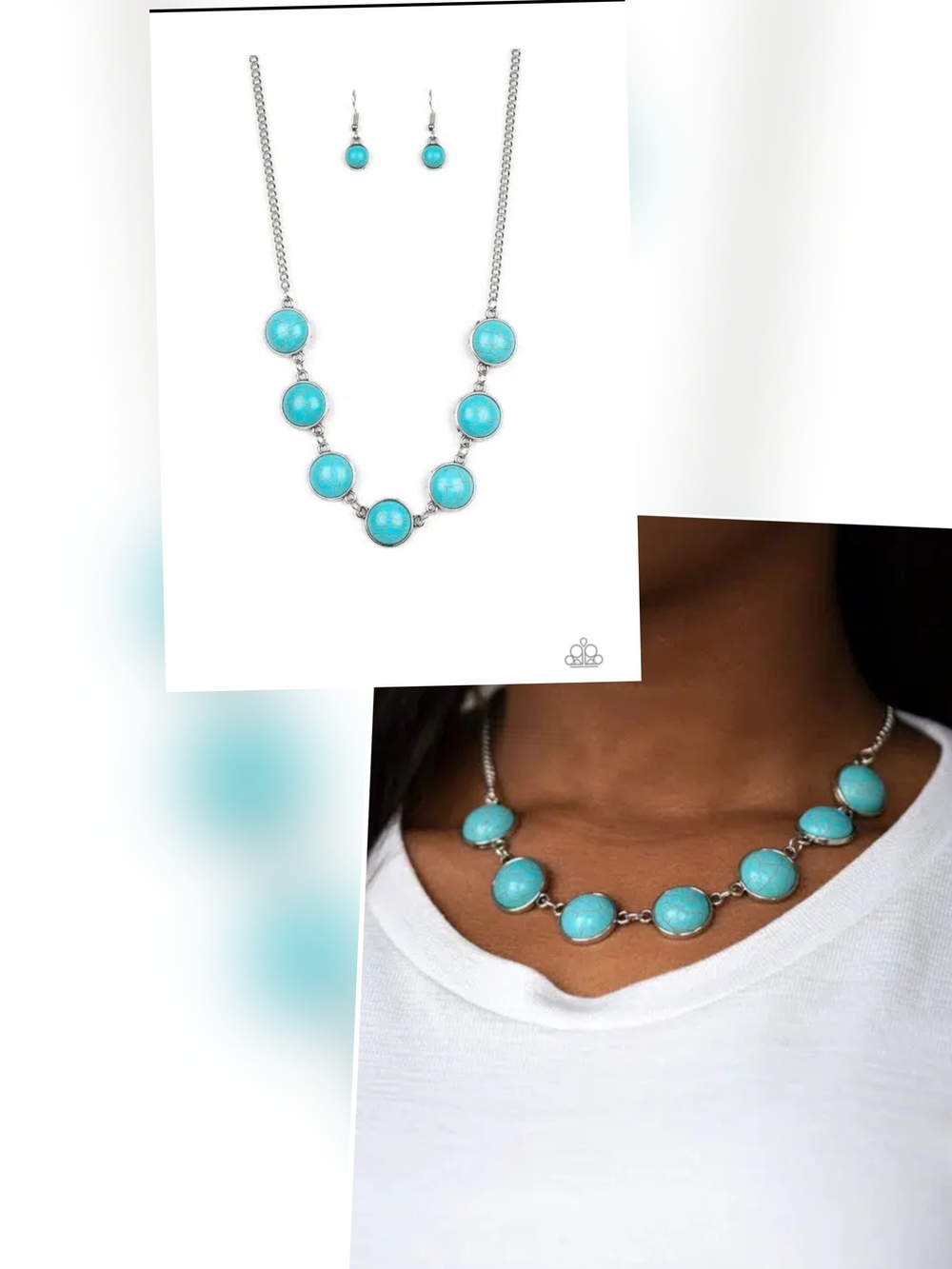 ADOBE ATTITUDE TURQUOISE NECKLACE/EARRING SET